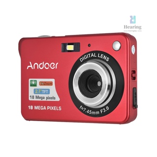 Andoer กล้องบันทึกวิดีโอดิจิทัล 18M 720P HD พร้อมแบตเตอรี่ 2 ชิ้น ซูมได้ 8X กันสั่น 2.7 นิ้ว LC Came-6.5