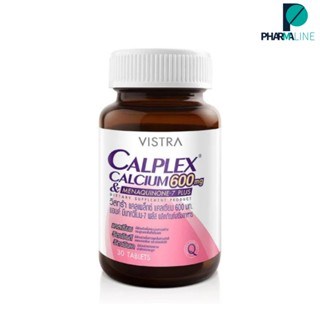 Vistra Calplex Calcium 600 mg &amp; Menaquinone-7 Plus 30 เม็ด [PLine]