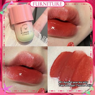 ♕ Shaqinuo Water Gloss Lip Glaze Jelly Moisturizing Smooth Lightweight Lipstick Easy To Color Long Lasting Student Lip Makeup 6 Designs FURNITURE