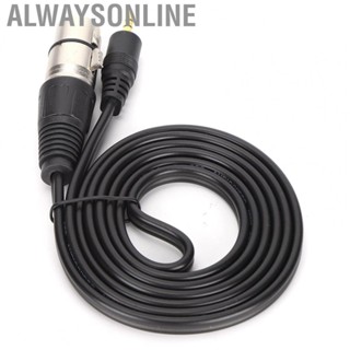 Alwaysonline 3.5mm Male To XLR Female Microphone Cable Mic Cord Black For Digital  PC