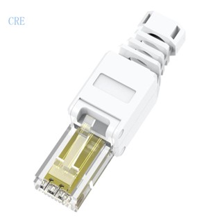 Cre Cat6 Rj45 ตัวเชื่อมต่อคริสตัล แบบไม่ต้องใช้หัว Cat6