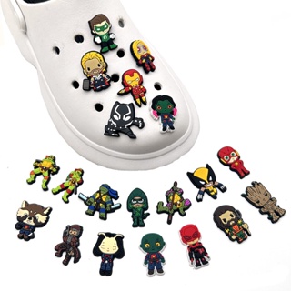 การ์ตูนมาร์เวล กรูท จิบบิทซ์ สําหรับ Crocs นินจา เต่า Jibits Charm Avengers Thor Jibitz Crocks สําหรับผู้หญิง อุปกรณ์เสริมรองเท้า จี้หมุด ตกแต่ง