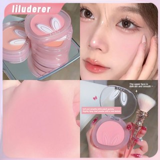 Zvev Long Ears Monochrome Blush Rabbit Year Limit Plain Matte Rouge Repair Capacity Brighten Peach Monochrome Blush Cute HO
