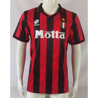 เสื้อกีฬาแขนสั้น ลายทีมชาติฟุตบอล Milan 93-94 AC ไซส์ S-XXL สไตล์วินเทจ สําหรับผู้ชาย