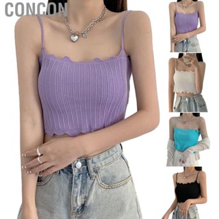 Concon Women Spaghetti Strap Tank Tops  Basic Breathable Summer Easy To Match for Outing Work Daily Shopping