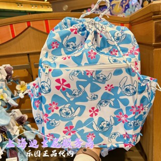 Shanghai Disney Domestic Daigou 23 Summer Surfing Stitch กระเป๋าเป้สะพายหลัง กระเป๋านักเรียน แบบพกพา