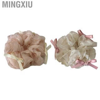 Mingxiu Hair Scrunchie  Durable Ties Rope Bowknot Fabric for Daily Use