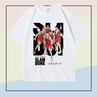 ดีไซน์ทันสมัย วัสดุคุณภาพ! เสื้อยืดแขนสั้นพิมพ์ลายเอกลักษณ์ของทีม Slam Dunk Xiangbei