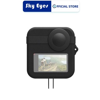 Skyeyes ฝาครอบกล้อง ซิลิโคน พร้อมฝาปิดเลนส์คู่ สําหรับ GoPro MAX Panoramic Action Camera Accessories