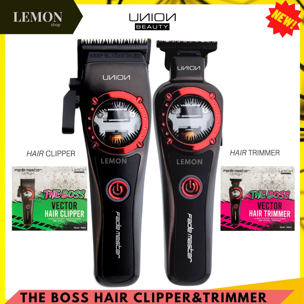 Union Fade master(The Boss clipper/Trimmer)FM-009/FM010 ยูเนี่ยน เฟด มาสเตอร์  ปัตตาเลี่ยน ไร้สาย ปร