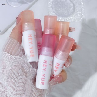 Hey.yue Yunrou Light Mist Lip Glaze Six-color Soft Mist Velvet Matte Rich Cream ลิปกลอส Girly Light And Thin Color nuuo