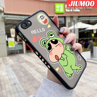 เคสโทรศัพท์มือถือ แบบใส ขอบสี่เหลี่ยม กันกระแทก ลายการ์ตูนชินจังซน สําหรับ OPPO A59