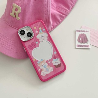 เคสโทรศัพท์มือถือแบบกระจกแข็ง ลายสัตว์น่ารัก สําหรับ iPhone 11 12 12Pro 12ProMax 13 13Pro 13ProMax 14 14Pro 14ProMax