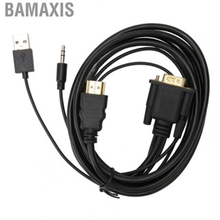 Bamaxis VGA To HD Multimedia Interface Adapter Video Converter Cable  Support 1080P Resolution for PC