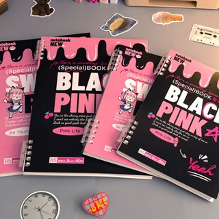 [LC] สมุดโน้ตย้อนยุค A5/B5 BLACKPINK สมุดบันทึก DIY สไตล์ INS