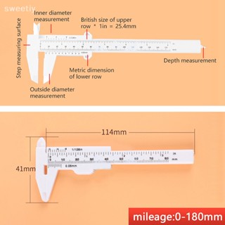 Sweetiy คาลิปเปอร์วัดความลึก พลาสติก ขนาดเล็ก สําหรับงานไม้ โลหะ DIY
