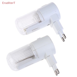 [EruditerT] โคมไฟฉุกเฉิน LED ปลั๊ก EU สําหรับติดผนังบ้าน 2 ชิ้น