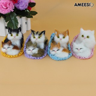 Ameesi รองเท้าแตะ ตุ๊กตาแมวน่ารัก เครื่องประดับ ของขวัญคริสต์มาส สําหรับเด็ก