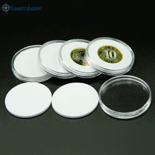กล่องใส่เหรียญพลาสติก 46 มม. 10 25 ชิ้น 18 23 28 33 38 มม.