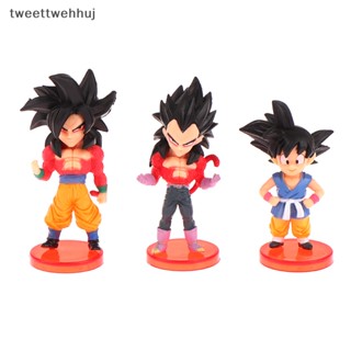 Tw โมเดลฟิกเกอร์ PVC รูปการ์ตูนอนิเมะ Dragon Ball Z DBZ Saiyan ของเล่นสําหรับเด็ก 6 ชิ้น ต่อชุด