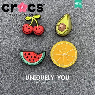 Jibbitz crocs charms หัวเข็มขัดรองเท้า ลายการ์ตูนผลไม้ แตงโม เลม่อน น่ารัก ตกแต่งหัวเข็มขัด