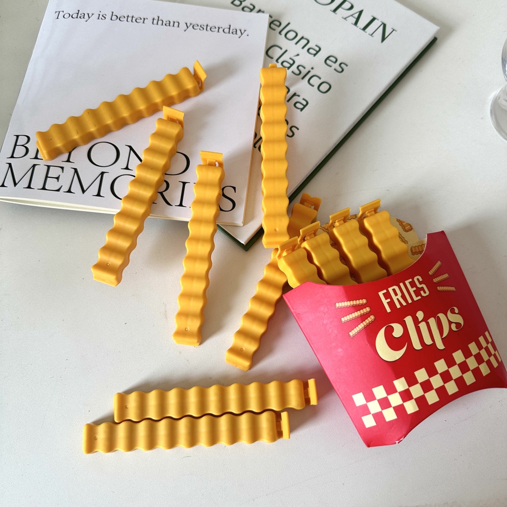 HERA 12ชิ้น ที่หนีบถุง คลิปซีลอาหาร พร้อมกล่องเก็บแม่เหล็ก ที่ปิดปากถุง Food Sealing Clip