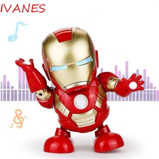 IVANES หุ่นยนต์เต้นรําอิเล็กทรอนิกส์ The Avengers Singing And Dance Marvel ของเล่นสําหรับเด็กผู้ชาย