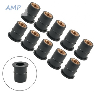 ⚡READYSTOCK⚡Nuts 10PCS / KIT Rubber + Brass M6 Damper Panel Fixing 6mm Accessories Parts