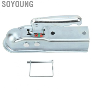 Soyoung Straight Tongue Trailer Coupler  3500 Lb Load  50mm Hitch Ball for