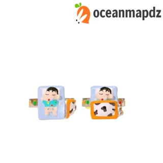 OCEANMAPDZ แหวนอัลลอย รูปชินจังน่ารัก เหมาะกับของขวัญวันเกิด แบบสร้างสรรค์ สําหรับผู้ชาย