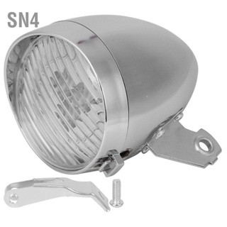 SN4 3LED วินเทจจักรยานไฟหน้าโคมไฟไฟหน้าจักรยานอุปกรณ์เสริมสำหรับจักรยานคงที่สีเงิน