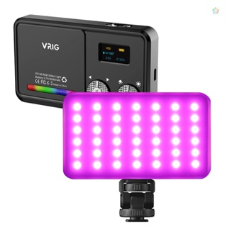 (adspth)VRIG Fd140 แผงไฟ LED RGB หรี่แสงได้ 2500K-9000K 20 ฉาก พร้อมแบตเตอรี่ในตัว สําหรับถ่ายภาพ วิดีโอ