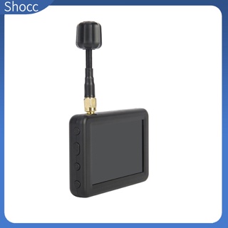 Shocc เครื่องรับส่งสัญญาณภาพ หน้าจอ 5.8ghz 40ch ขนาดเล็ก 3 นิ้ว พร้อมแบตเตอรี่ในตัว สําหรับรถบังคับ Fpv