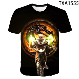 เสื้อยืด พิมพ์ลายภาพยนตร์ Mortal Kombat สไตล์ฮาราจูกุ