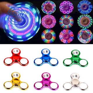 ของเล่น Fidget Spinner Fingertip Gyro 18 เรืองแสง คริสตัล สําหรับผู้ใหญ่ P5E3