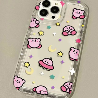 Yiki|เคสโทรศัพท์มือถือแบบนิ่ม ใส ลาย Kirby สีชมพูน่ารัก สําหรับ OPPO Find X6 Pro X6 X5 Pro X5 Lite X5 X3 Pro X3 F21S F21 Pro F19 F17 Pro F12 F11 Pro F11 F9 Pro