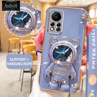 Andyh เคสโทรศัพท์มือถือ ลายนักบินอวกาศ 3D พร้อมสายคล้อง สําหรับ infinix Hot 11s Nfc