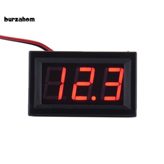 Bur_ แผงโวลต์มิเตอร์วัดแรงดันไฟฟ้า DC 4.5-30V 0.56 นิ้ว หน้าจอดิจิทัล LED 2 สาย