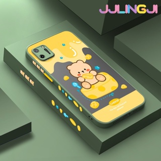 สําหรับ Realme C11 2020 เคสการ์ตูนชีสหมี ฝ้า บาง ใส ขอบสี่เหลี่ยม กันกระแทก รูปแบบ ซิลิโคน ป้องกัน เคสนิ่ม