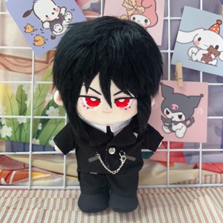 เสื้อผ้าตุ๊กตา ผ้าฝ้าย ผ้ากํามะหยี่ขนนิ่ม ลายการ์ตูนอนิเมะ Sebastian Michaelis ขนาด 20 ซม. สีดํา