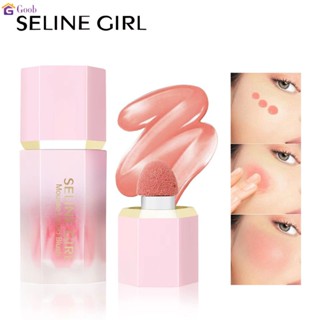 Seline Girl Brilliant Blush Cream Air Cushion Blush Liquid High-gloss Blush Solution 【goob】