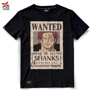 เสื้อยืดวันพีช One Piece-1382-BK : Wanted SHANKS [S-5XL]