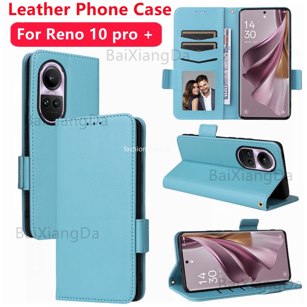 เคสโทรศัพท์มือถือหนัง ฝาพับแม่เหล็ก กันกระแทก พร้อมช่องใส่บัตร สําหรับ Oppo Reno 10 11 pro plus 10proplus 10pro+ 11pro 11F Reno10 pro Reno10pro+ Reno11pro Reno11 F Reno11F 5G