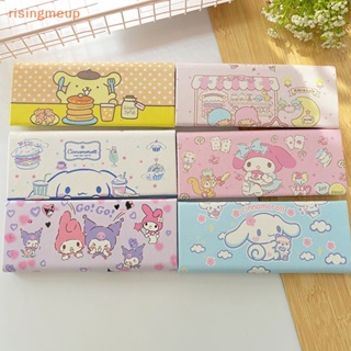 SANRIO [risingmeup] กล่องแว่นพับ ลายการ์ตูนคิตตี้ เมโลดี้ คุโรมิ ซินนาม่อนโรล แบบพกพา สําหรับนักเรียน