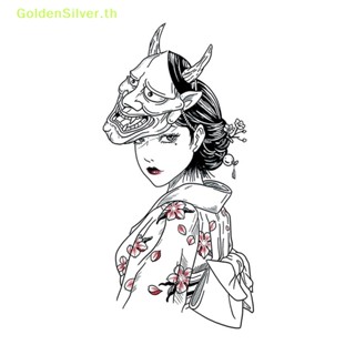 Goldensilver สติกเกอร์รอยสักชั่วคราว กันน้ํา สําหรับผู้หญิง 1 แผ่น