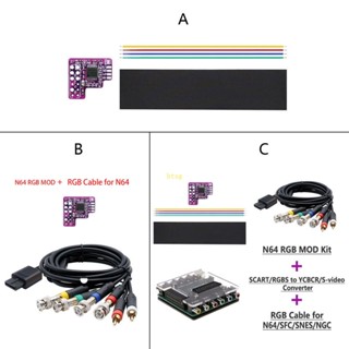 Btsg ชุดชิปโมดูล RGB อุปกรณ์เสริมเกมมิ่ง สําหรับ N64 NTSC RGB Mod THS7374 1 ชุด