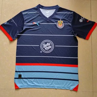 เสื้อกีฬาแขนสั้น ลายทีมชาติฟุตบอล Chivas II Away 23 24 ชุดเยือน แห้งเร็ว สําหรับผู้ชาย S-XXXXL AAA