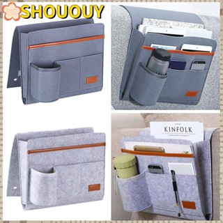 SHOUOUY กระเป๋าเก็บของ แบบแขวนข้างเตียง โซฟา รีโมตคอนโทรล สําหรับวางทีวี