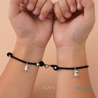 Fancy 2 ชิ้น / เซต ไดโนเสาร์น้อย ปรับได้ สร้อยข้อมือคู่ ที่เรียบง่าย แม่เหล็ก สร้อยข้อมือ เครื่องประดับ ของขวัญ