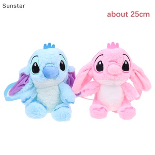 Sunstar กระเป๋าเป้สะพายหลัง ตุ๊กตาฟิกเกอร์ การ์ตูนดิสนีย์ Stitch น่ารัก